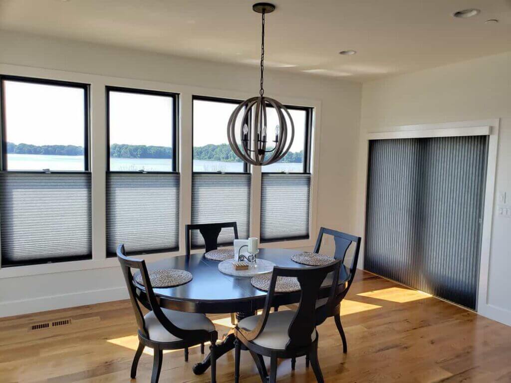 cellular shades in dining room