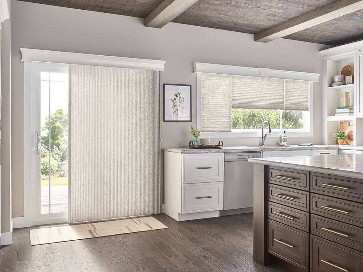 Collegeville, PA 1 Graber Cellular Shades in Kitchen Sliding Door