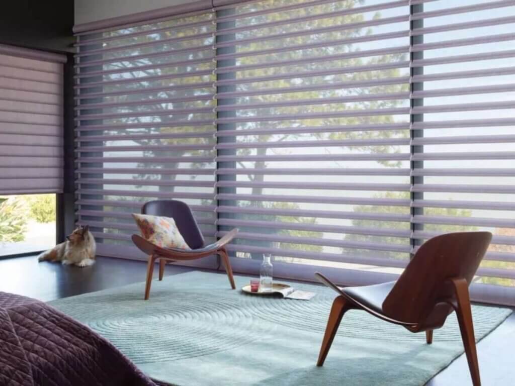 Pirouette shadings combine soft fabric vanes with a sheer backing for a unique, versatile way to manage light and privacy.