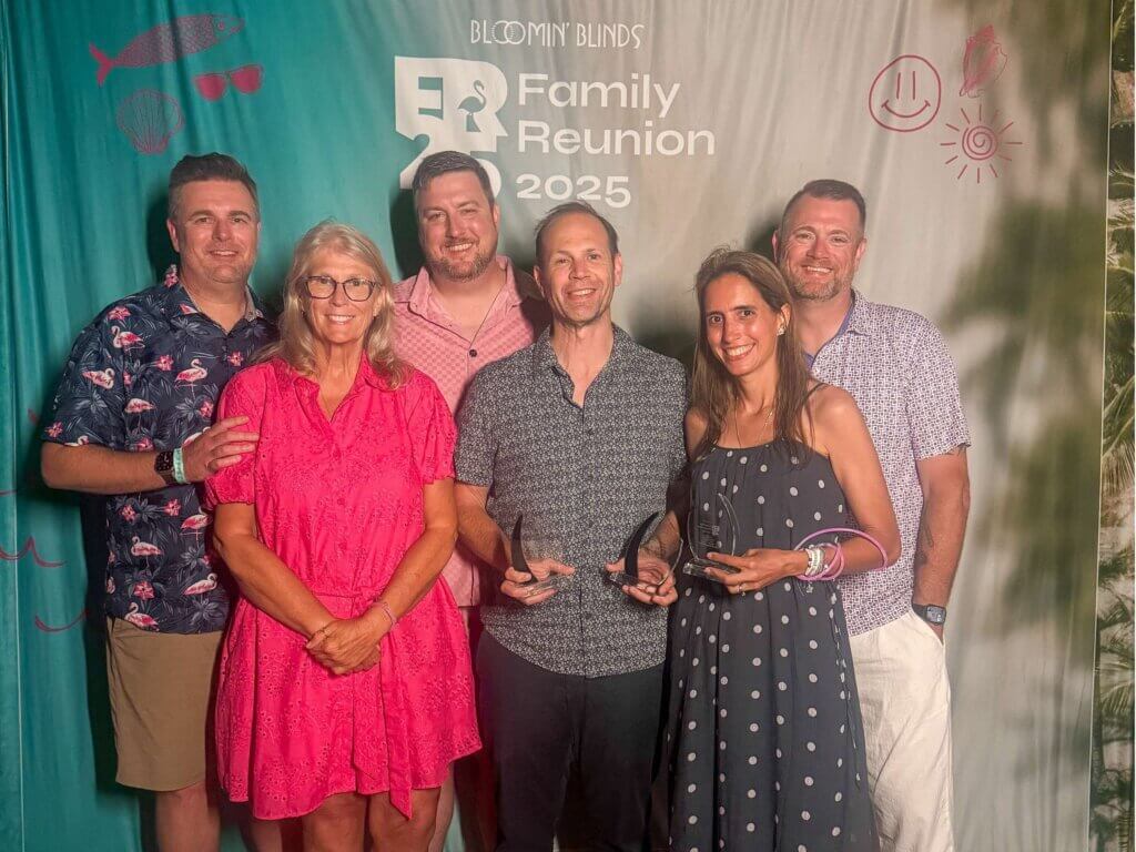 Bloomin Blinds Buxmont Team with the awards