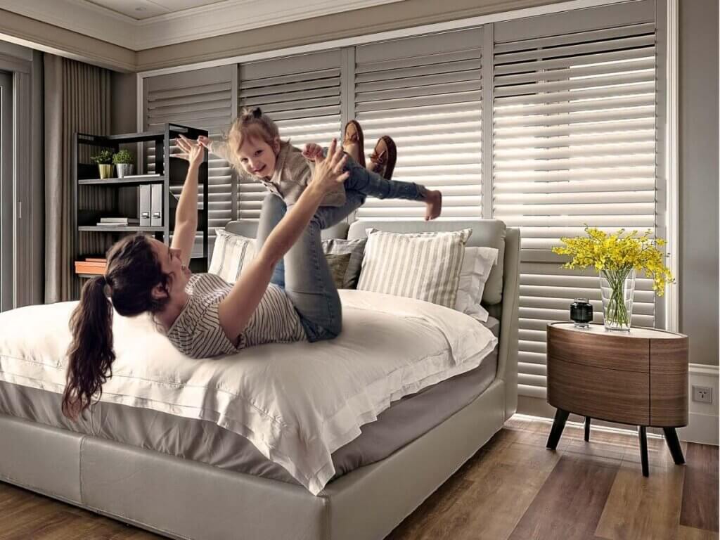 Energy Efficient Shutters in a bedroom